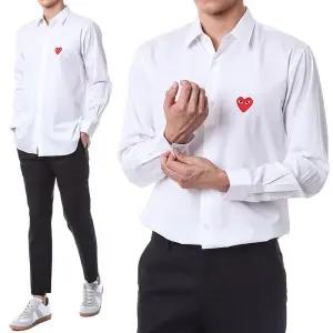 꼼데가르송 레드하트와펜패치 베이직 셔츠 화이트/AX B002 051 2