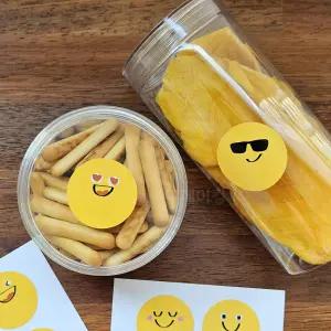 8종 스마일 스티커 40매 선물 포장 꾸미기 얼굴 스티커