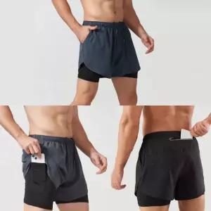 3중수납속건피티니스반바지 트레이닝팬츠 속바지 밴딩 남성쿨링반바지 트레이닝복 남자반바지 냉장고반바지
