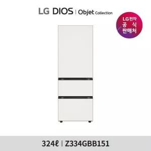 [1등급]LG 디오스 오브제컬렉션 김치톡톡 Fit  Max 324L Z334GBB151