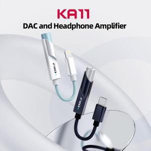 FiiO KA11 USB DAC AMP 고해상도 오디오 Type-C/Lightning-3.5mm 어댑터 Android iOS 폰용 동글 DAD256