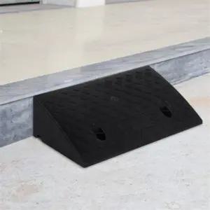 여유로미 계단 문턱 휠체어 진입판 미끄럼방지 경사대 50X27X13CM 블랙 문턱경사판 보도블럭 건물