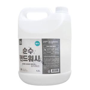 무첨가/무향/무색소/순수한손세정제/4L+200ml/물비누/거품비누/디스펜서