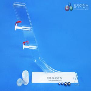 쇠구슬발사장치/중력에 의한 운동 비교장치/수평 수직 동시낙하 실험/동시낙하/뉴턴의 제2법칙/자유운동/과학교구