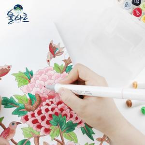 [율아트] 우리 민화 컬러링북/색연필 추가옵션/직장인 취미/컬러테라피/수채화 그리기