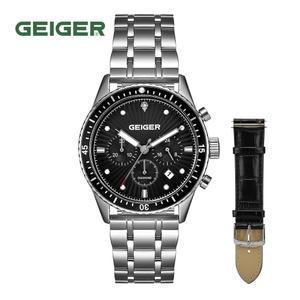 (GEIGER) 남성 다이아몬드 멀티펑션 워치 GE8047BS