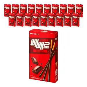 롯데웰푸드 빼빼로 초코, 54g, 20개