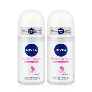 니베아 데오드란트 롤온 엑스트라 브라이트 50ml 2개