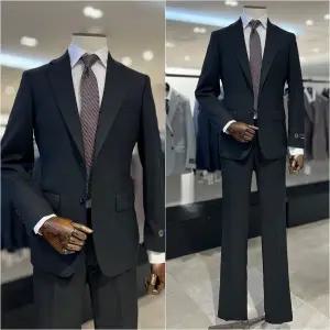 [롯데백화점]레노마 F/W 프리미엄 신상 고급울 다계절 전체스판 블랙정장 빅사이즈 RQCISJ41A EK3653