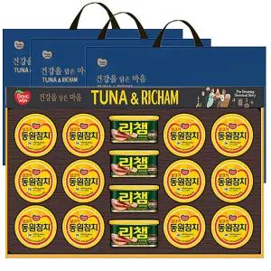 동원 참치리챔 선물세트 튜나리챔 100호 4세트(1BOX)/최근제조 25년 명절시즌 제조