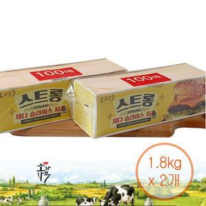 동원 소와나무 스트롱  체다슬라이스치즈 1.8kg (100매) x 2개