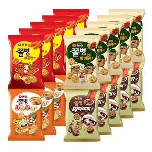 농심 쫄병 매콤한맛 82g+숯불바베큐맛 82g+짜파게티맛 77g+안성탕면맛 77gx각5개(총20개)