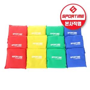 스포타임 콩주머니 10cm 13cm (12개 1세트) 컬러빈백 오재미 모래주머니