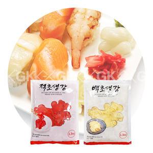 지케이푸드 생강 2종 적생강 1.3kg 적초 백초 초절임 덮밥 일식