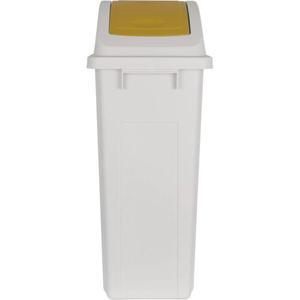 창신 국민휴지통(슬림/푸쉬) 50L(머스타드)