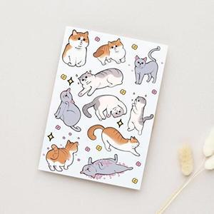 [셀러허브 패션][JHQP60T3_4B]고양이 타투스티커 애교냥의 하루 일상