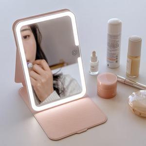 [윈세프] 휴대용 미니 LED 거울 WM01 메이크업 조명 접이식 거울