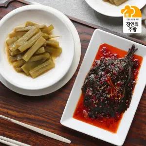 [품질보장][이광석장인]깻잎무침1kg+궁채1kg 밥도둑 참기름 반찬 젓갈 대용량 밥맛