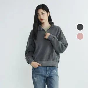[롯데백화점]버커루 여성 그래픽다잉 반집업 맨투맨 티셔츠 B235TS560P