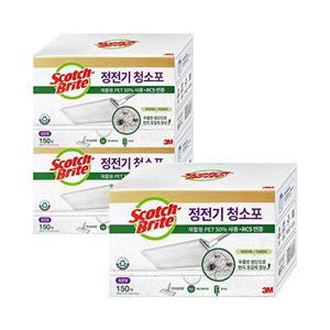 [너만아는잡화점]3M 정전기 청소포 표준형 150매 x 3개 / 밀대청소포 리필