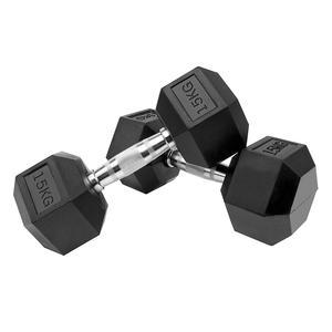 고무 냄새없는 PEV 육각 아령 헬스장 덤벨 홈짐 홈틀 15kg 1개, 2개