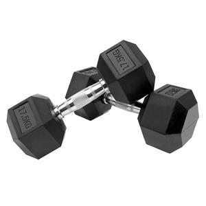 고무 냄새없는 PEV 육각 아령 헬스장 덤벨 홈짐 홈틀 17.5kg 1개, 2개