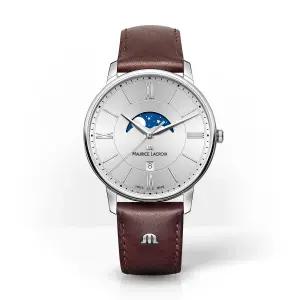 모리스라크로와 엘리오스 문페이즈 남성용 쿼츠 40mm 가죽밴드 EL1108-SS001-110-