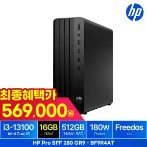 HP Pro SFF 280 G9R-BF9R4AT 데스크탑 i3-13100/16GB/512GB/FD