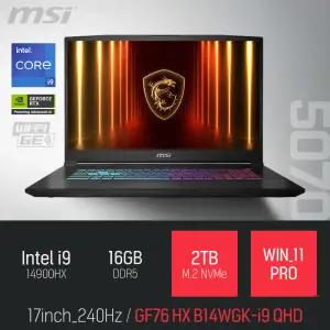 ⓒ MSI 소드 GF76 HX B14WGK-i9 QHD 16GB 2TB WIN11 / 17인치 편집 고성능 게임 포토샵 캐드 AI 노트북
