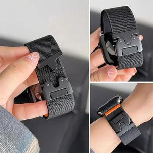 Apple Watch 울트라 2 밴드 용 3PCS 나일론 스트랩 49mm 44mm 46mm 42mm 40mm 45mm 41mm 탄성 팔찌 IWatch 시리즈 10 9 8 7 6 3 SE