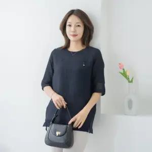 엄마옷 마담4060 텐셀혼방보석티셔츠 여름반팔티 -ZTE2506009-