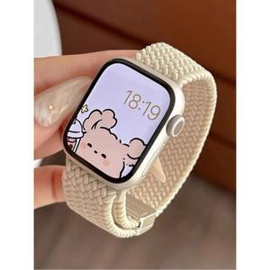 Apple Watch 밴드 용 땋은 스트랩 44mm 46mm 45mm 49mm 41mm 버클 팔찌 iWatch 시리즈 10 5 7 6 8 9 10 Ultra 2 마그네틱 밴드