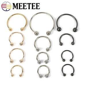 무진무역2/5/10Pcs Meetee 15-60mm U 자형 금속 반지 버클 수영복 용 양방향 나사 루프 걸쇠 비키니 장식