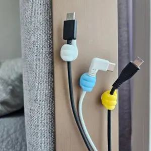 귀여운 엄지 케이블 홀더 책상 USB 선정리 다용도 후크