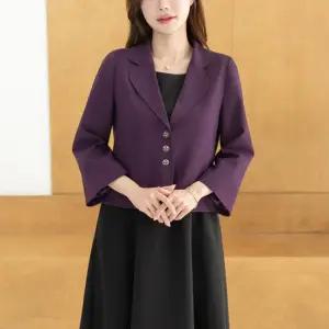[디얼마미] 장식 버튼 라펠 자켓 /미시옷 빅사이즈 엄마옷 중년