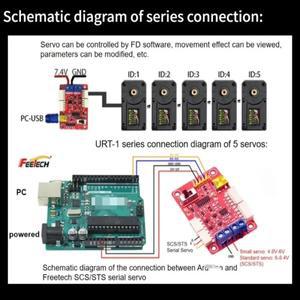 SO-ARM100 로봇 팔 프로그래밍 ST-3215-C001 용 6pcs Feetech STS3215 19KG 7.4V 이중 축 TTL 스트링 RC 서