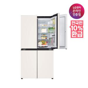 LG 디오스 오브제컬렉션 매직스페이스T875MEE111 870L1등급 4도어 냉장고