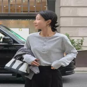 MADE 소프트골지 라운드 버튼 티셔츠 (3color)