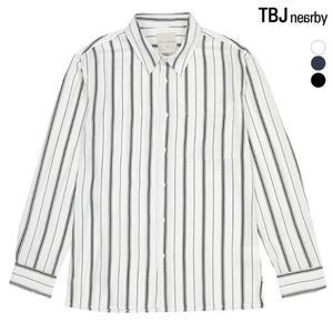 [티비제이]남성 폴리 루즈핏 스트라이프셔츠(T191SH110P)