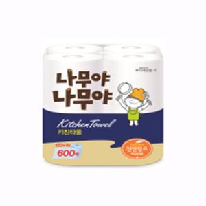 나무야나무야 키친타올 150매 4롤 x 1개