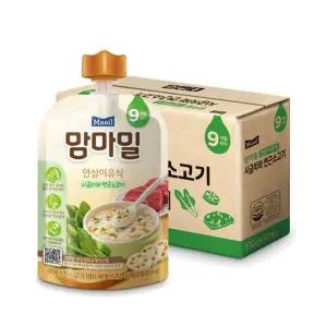 [매일] 맘마밀 이유식 시금치와연근소고기 100g 10팩 (9개월)