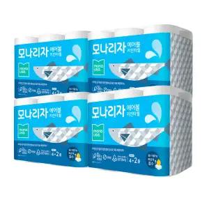 (24롤) 모나리자 에어볼 키친타올 (150매 4+2롤X4팩)