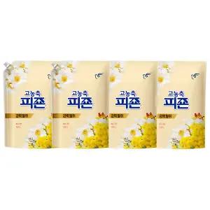 피죤 고농축 오리지널 섬유유연제 리필, 써니가든, 1.6L, 4개