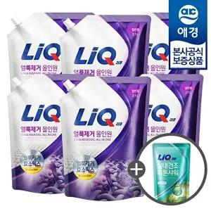 [애경][비밀] 리큐 얼룩제거 올인원 액체세제 리필 2.1L x6개 +세제300ml 증정