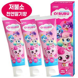 캐치티니핑 티니핑치약 x 3개 저불소치약 / 하츄핑 유치원양치세트