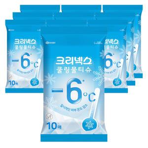 크리넥스 쿨링 물티슈 10매 10팩