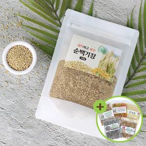 세척하고 볶은 순백기장 450g 새먹이 앵무새 새모이