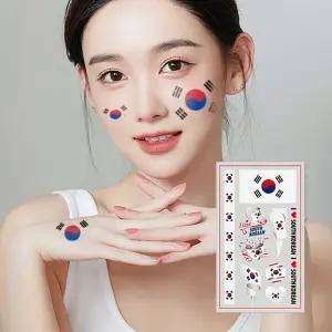 태극기 타투 스티커 물타투 태극마크 레터링 축구 응원 DD-12822