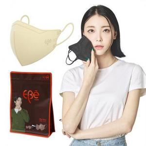 이비에 더세로 새부리형 컬러 마스크 중형 KF94 + 파우치, 아이보리, 30개입, 1