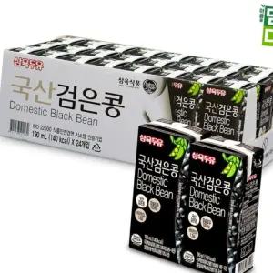 삼육두유 국산 검은콩 두유 190ml 24개 팩음료 달콤한 국내산 서리태 파우치음료